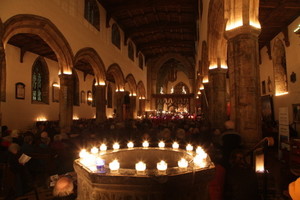 Font at bangor Cthedral Christmas 2013