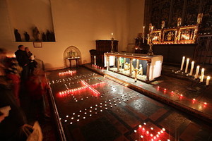 Crib at Bangor Cathedral Christmas 2013