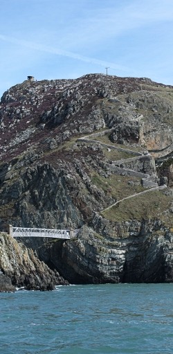 South Stack's bridge and steep path up the cliffs