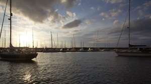 Evening peace in Holyhead harbour moorings